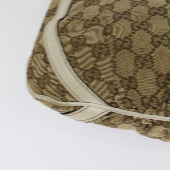 GUCCI GG Canvas Abbey Shoulder Bag Beige Gold - Picture 12 of 16